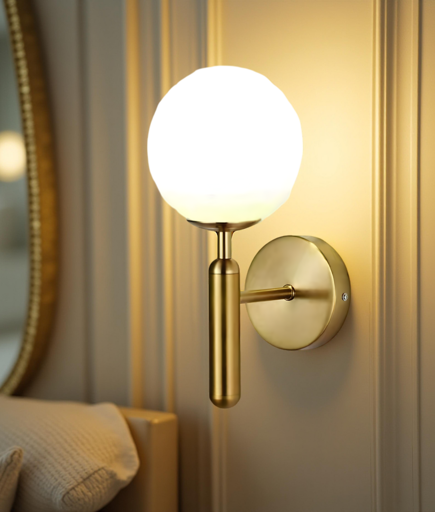 MODERN GLASS BALL WALL LAMP