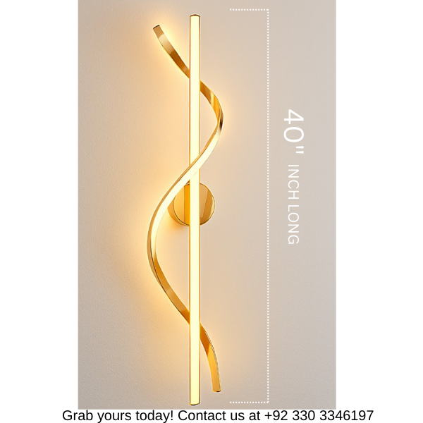 40 INCH LONG SPIRAL WALL LIGHT