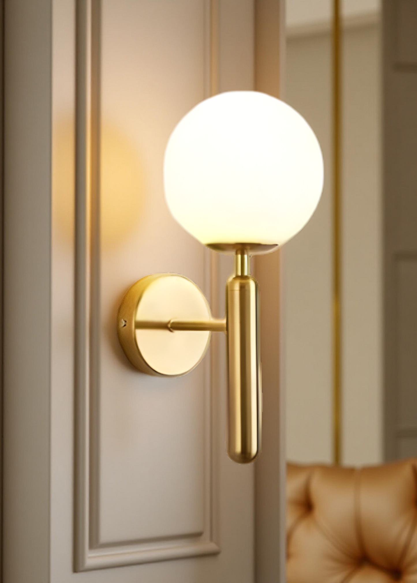 MODERN GLASS BALL WALL LAMP