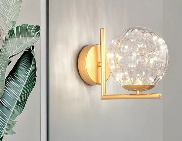 DECORATIVE LED GLASS BALL WALL LAMP