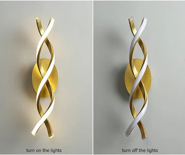 GOLDEN SPIRAL WALL SCONCE