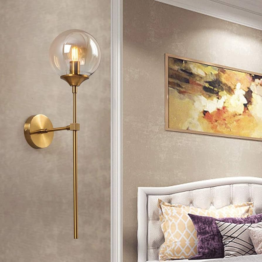GLASS GLOBE WALL SCONCE