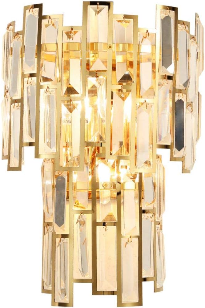 CRYSTAL GLASS SHADE WALL LIGHT