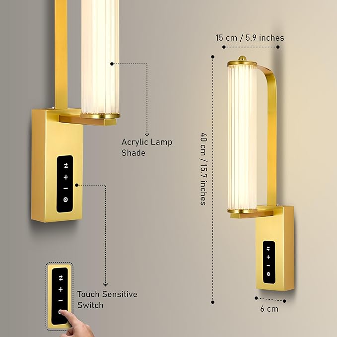 MODERN TOUCH CONTROL WALL LIGHT