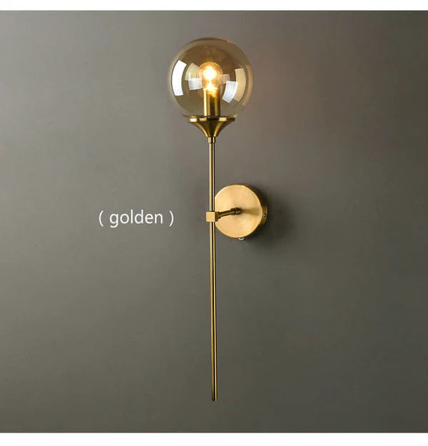 GLASS GLOBE WALL SCONCE