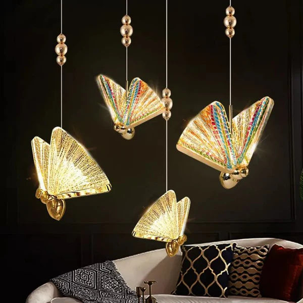 GOLDEN BUTTERFLY HANGING LIGHT