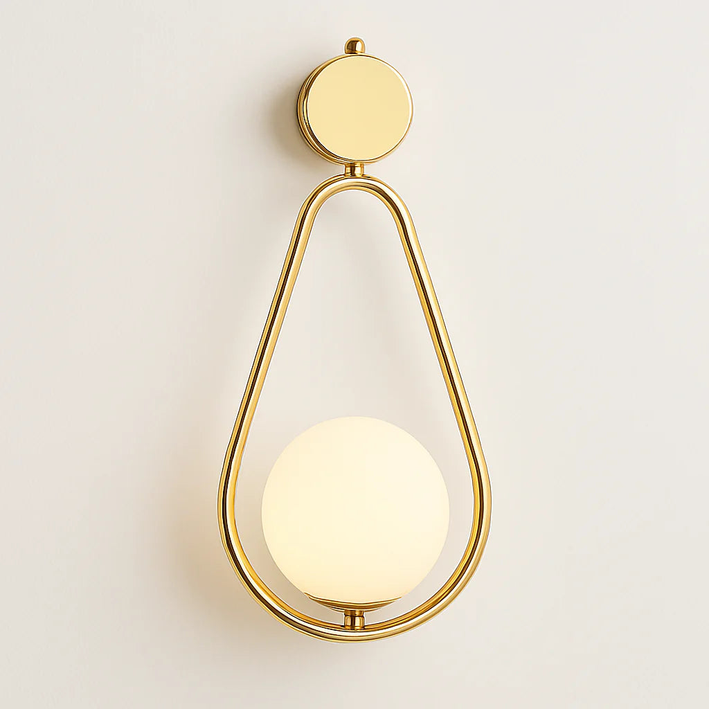 ELEGANT GOLDEN DROP WALL LIGHT