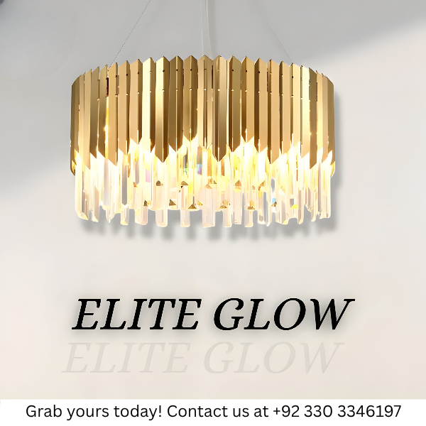 GOLD & CLEAR BAR CHANDELIER