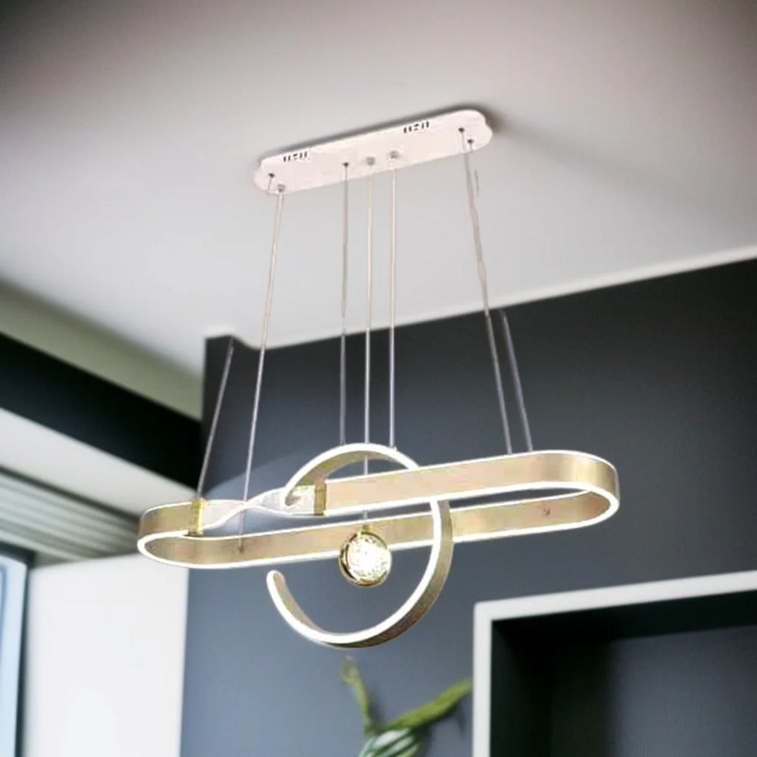 Modern Hanging Belt Ring Light – Pendant for Dining Table & Living room