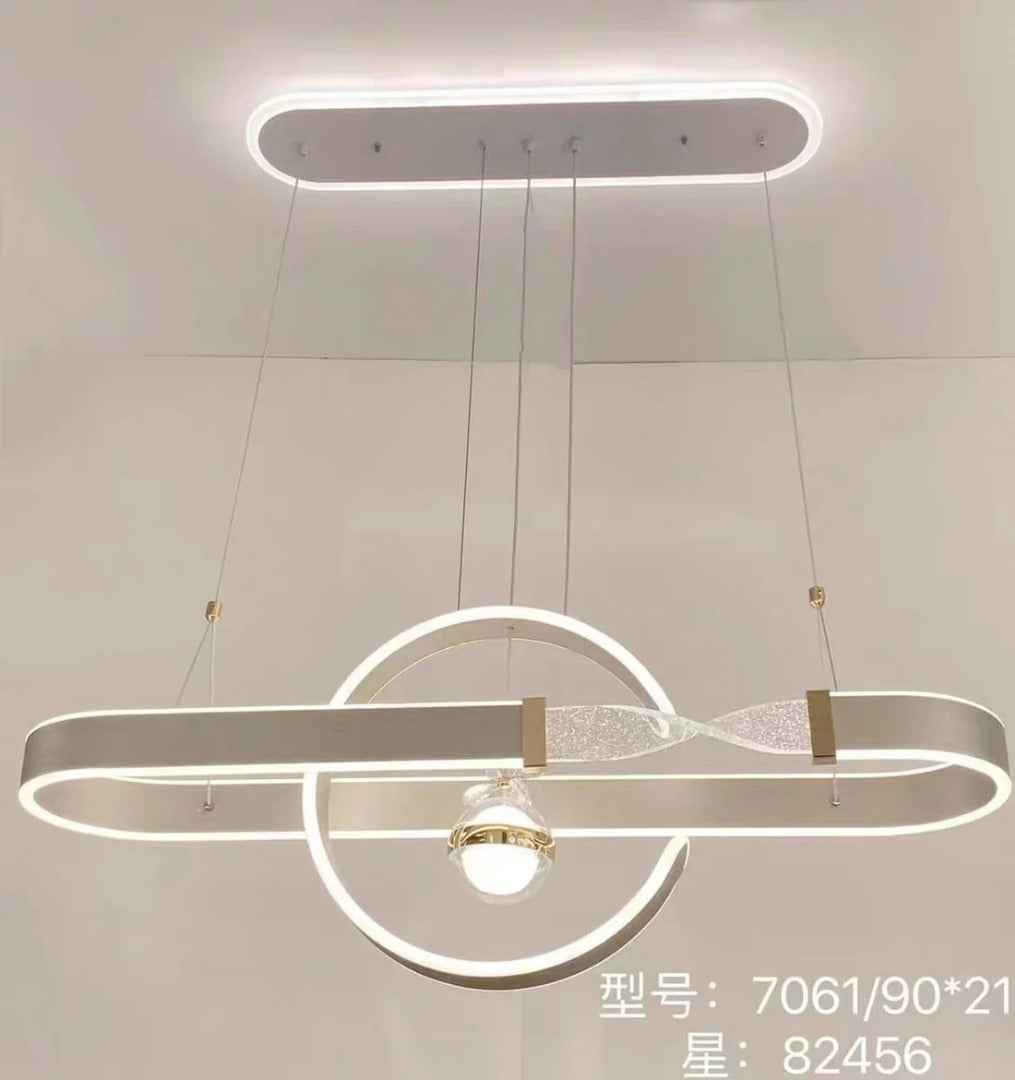 Modern Hanging Belt Ring Light – Pendant for Dining Table & Living room