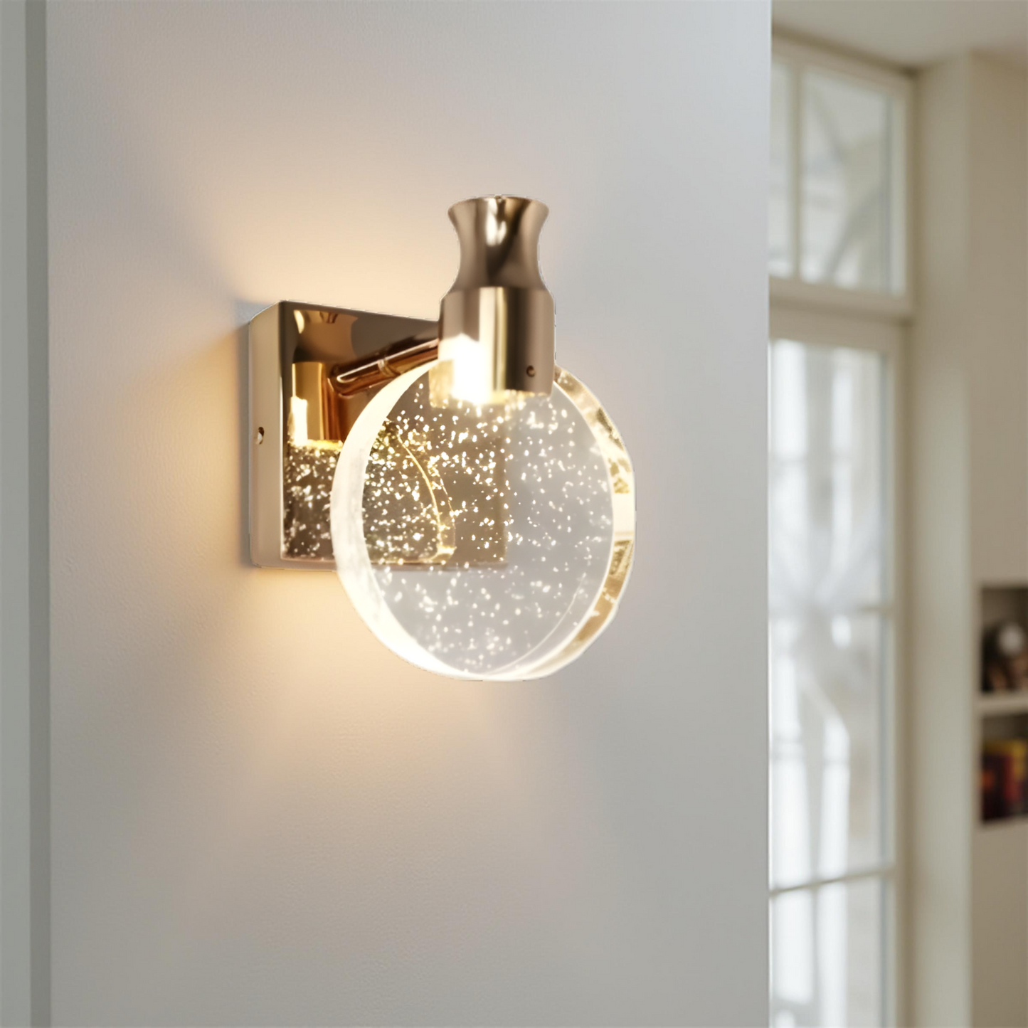 CRYSTAL GLASS WALL LAMP