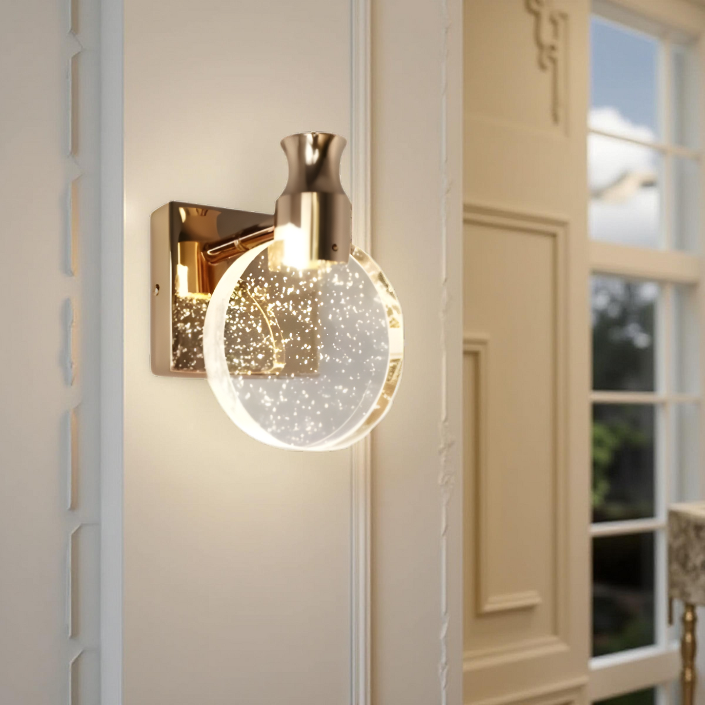 CRYSTAL GLASS WALL LAMP