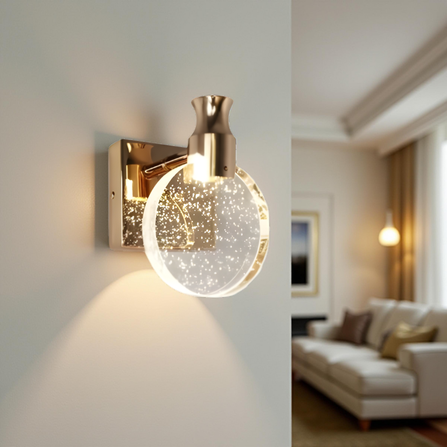 CRYSTAL GLASS WALL LAMP