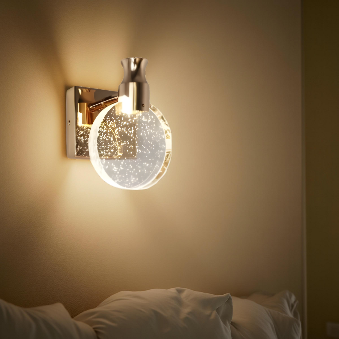 CRYSTAL GLASS WALL LAMP