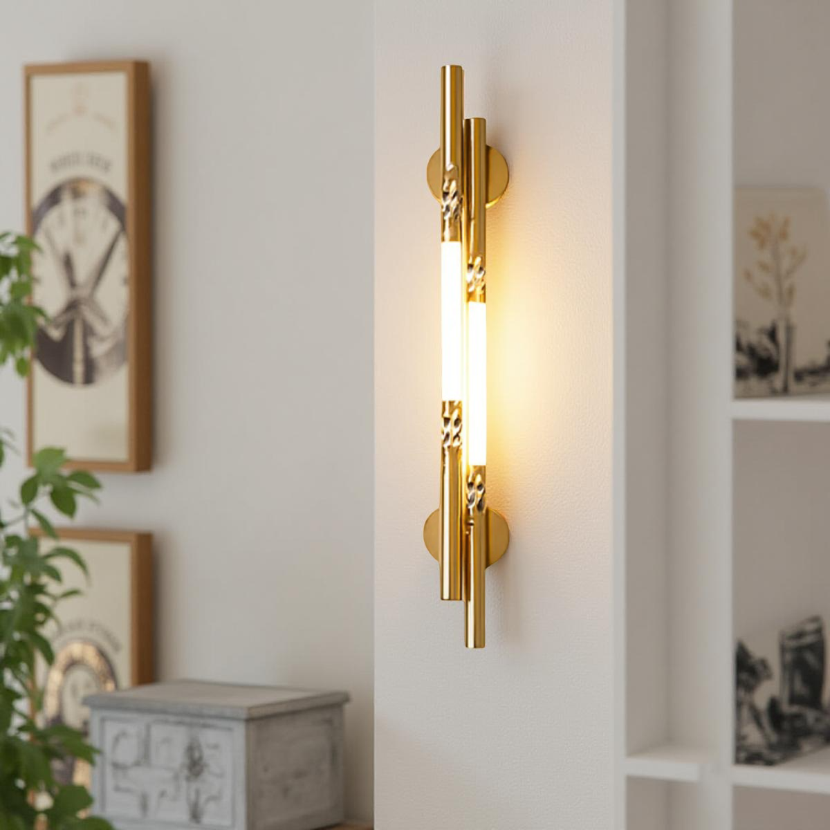 MODERN GOLDEN WALL LAMP FOR BEDROOM & LIVING ROOM
