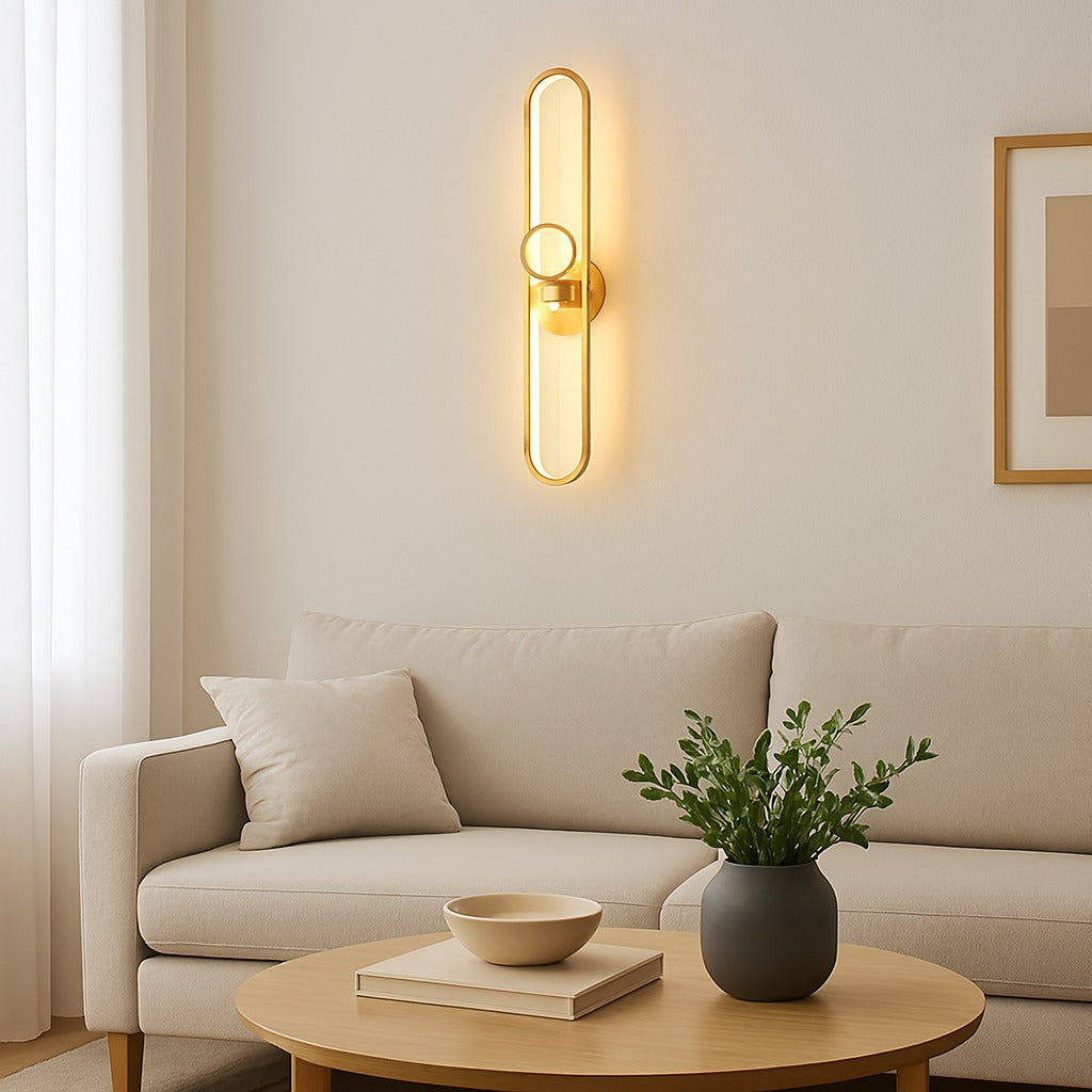 Modern Golden Loop Wall Light