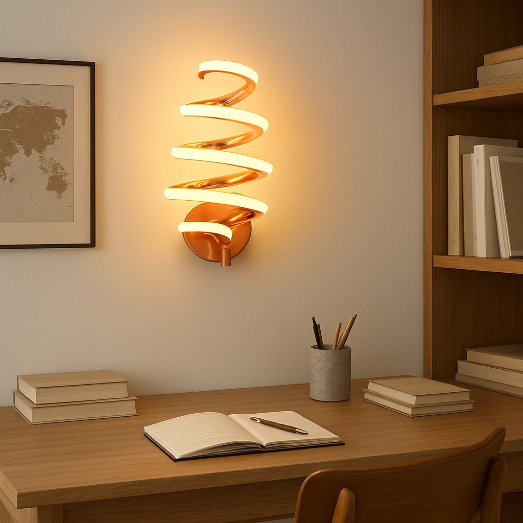 MODERN SPIRAL WALL LIGHT
