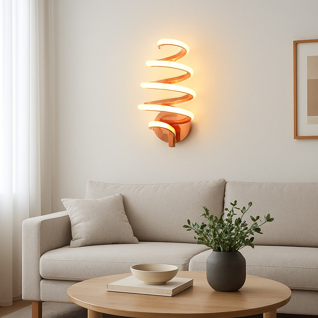 MODERN SPIRAL WALL LIGHT