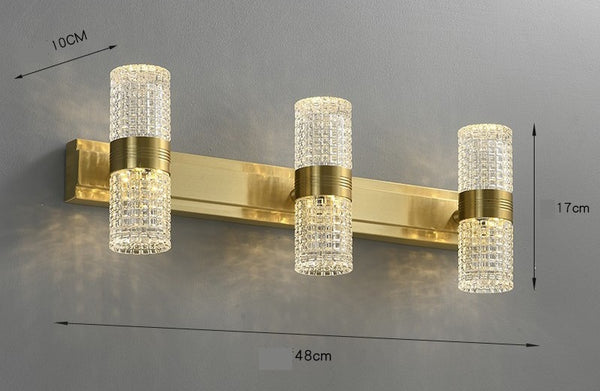 CRYSTAL LUXURY GOLD VANITY LIGHT