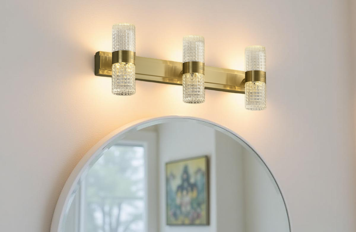 CRYSTAL LUXURY GOLD VANITY LIGHT