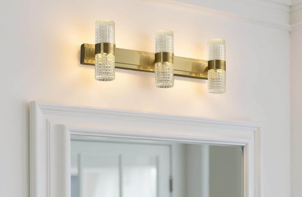 CRYSTAL LUXURY GOLD VANITY LIGHT