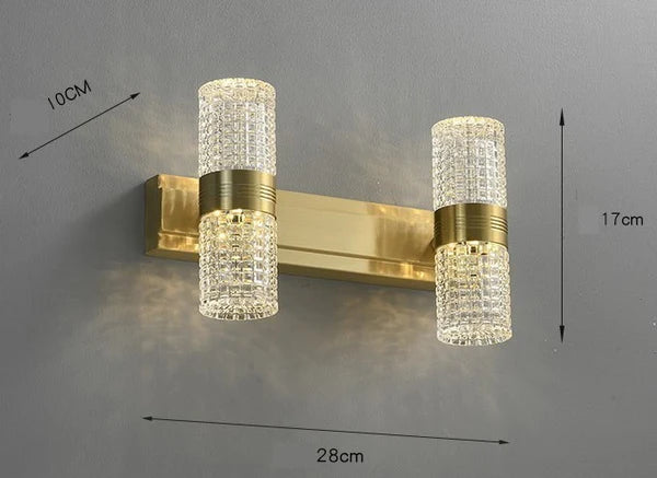 CRYSTAL LUXURY GOLD VANITY LIGHT