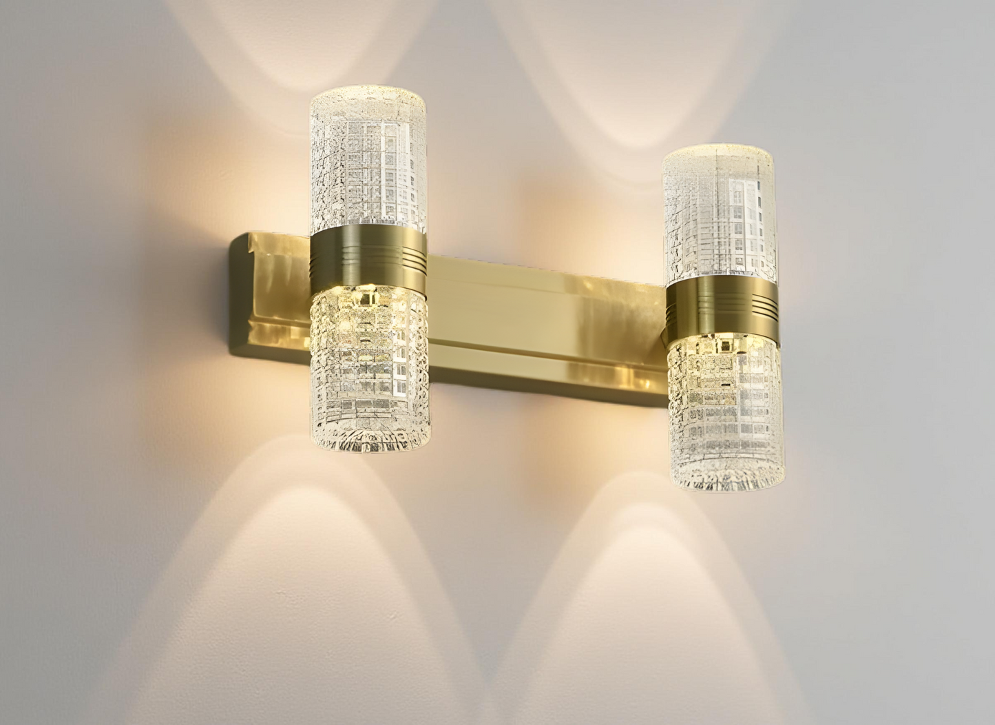 CRYSTAL LUXURY GOLD VANITY LIGHT