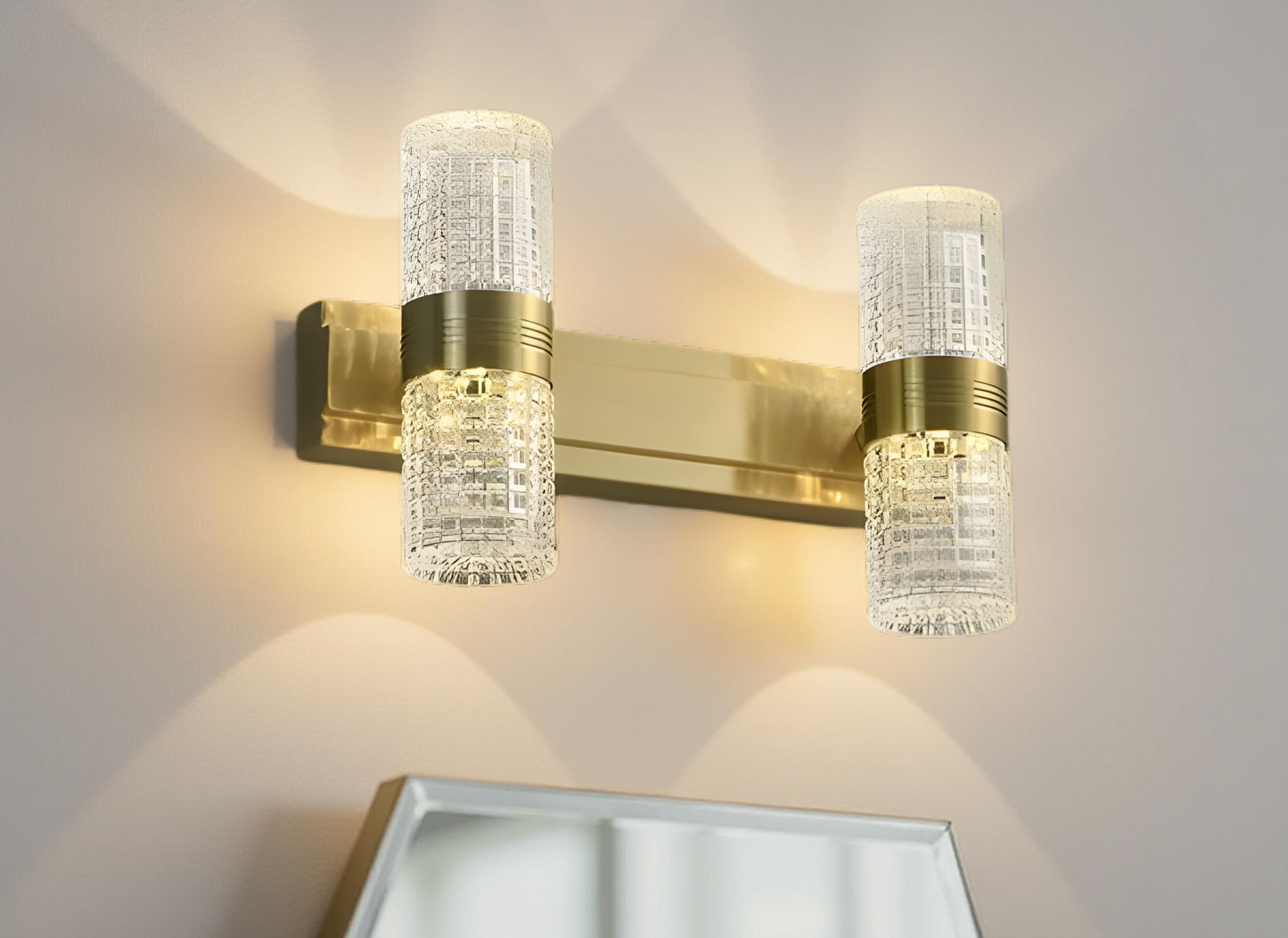 CRYSTAL LUXURY GOLD VANITY LIGHT