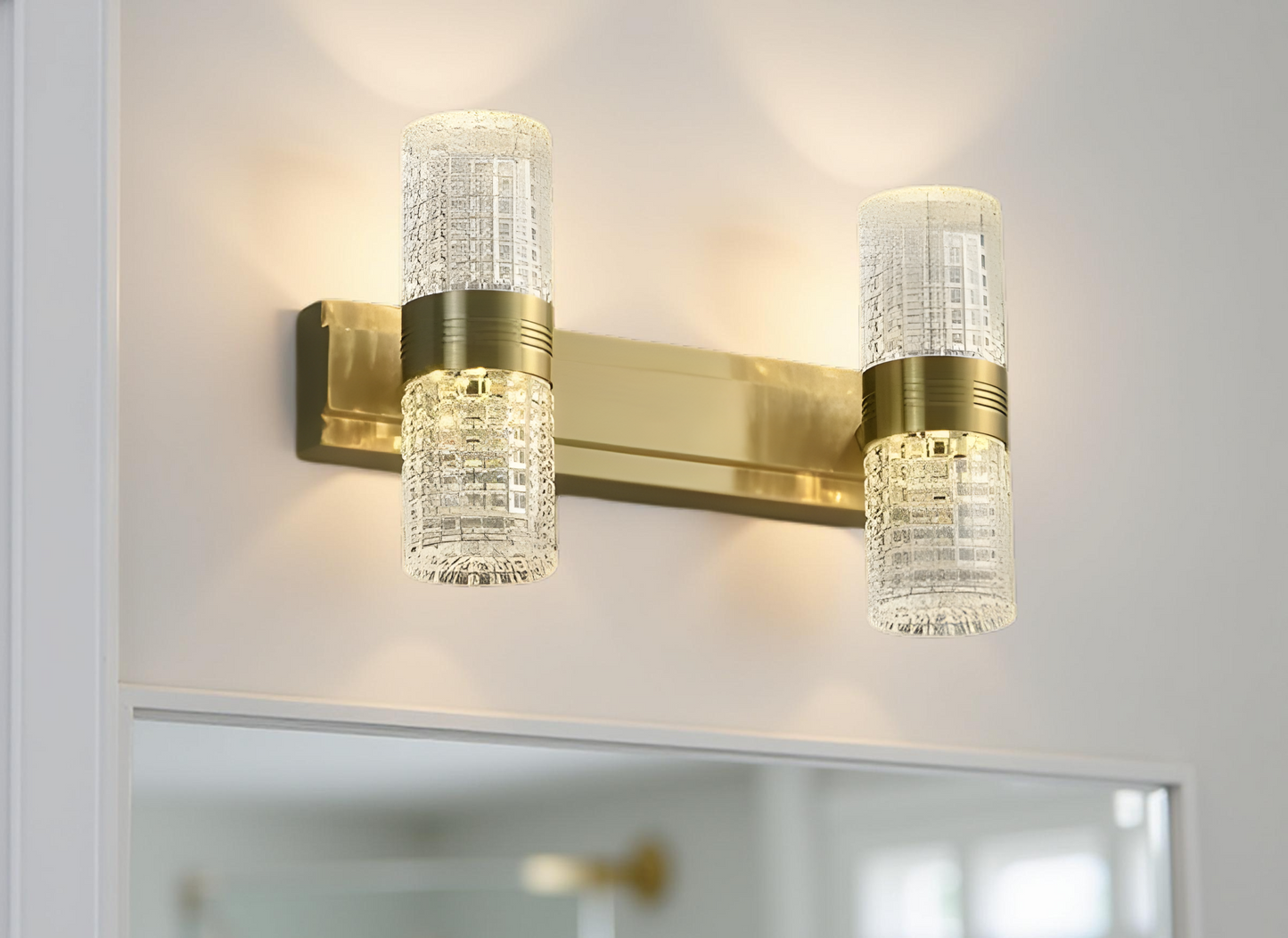 CRYSTAL LUXURY GOLD VANITY LIGHT