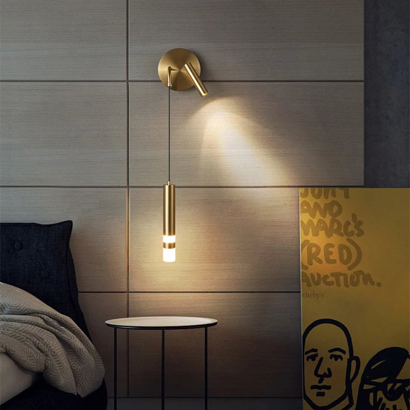 BEDSIDE WALL LIGHT WITH SPOT LIGHT