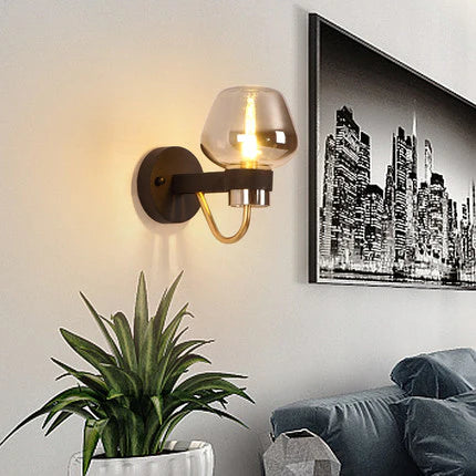 BLACK DOME WALL LAMP