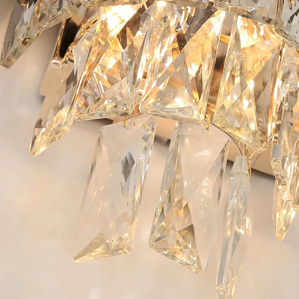 LUXURY CRYSTAL GOLD & BLACK WALL LIGHT