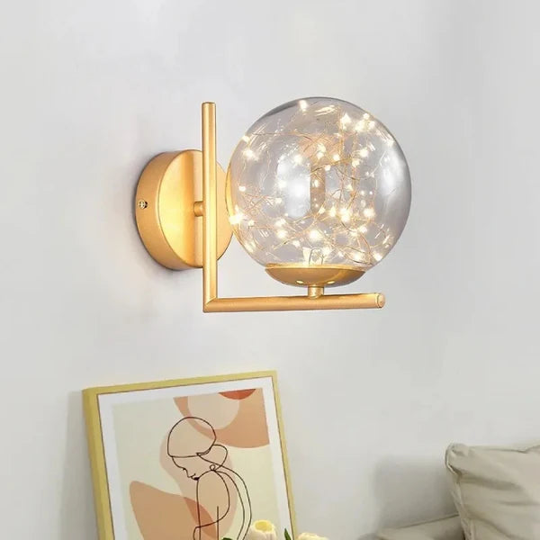 DECORATIVE LED GLASS BALL WALL LAMP