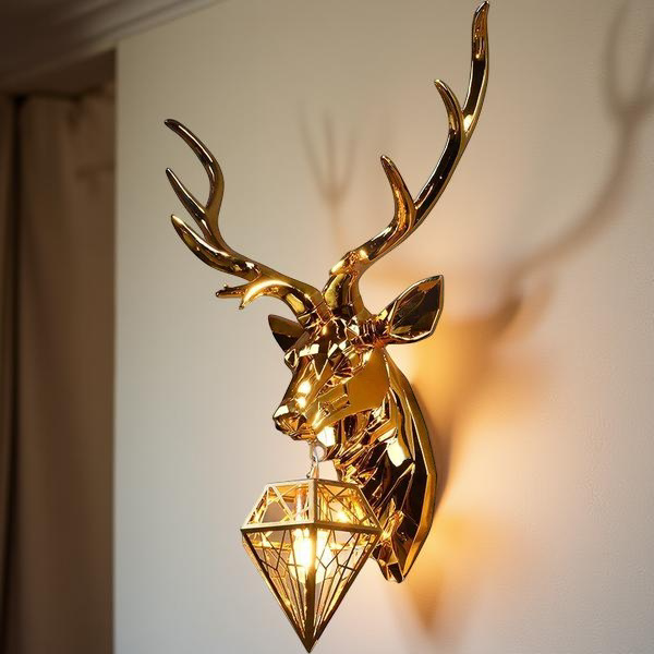 DIAMOND DEER WALL LIGHT