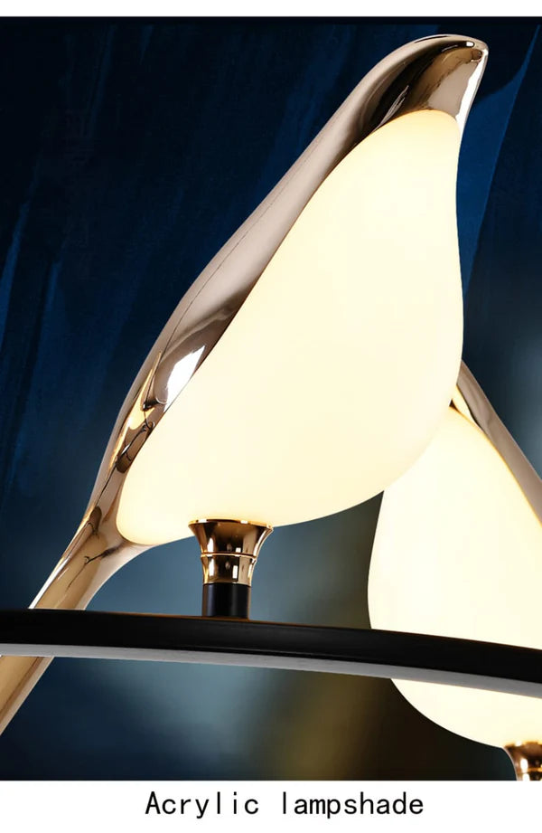 GOLD BIRD CHANDELIER