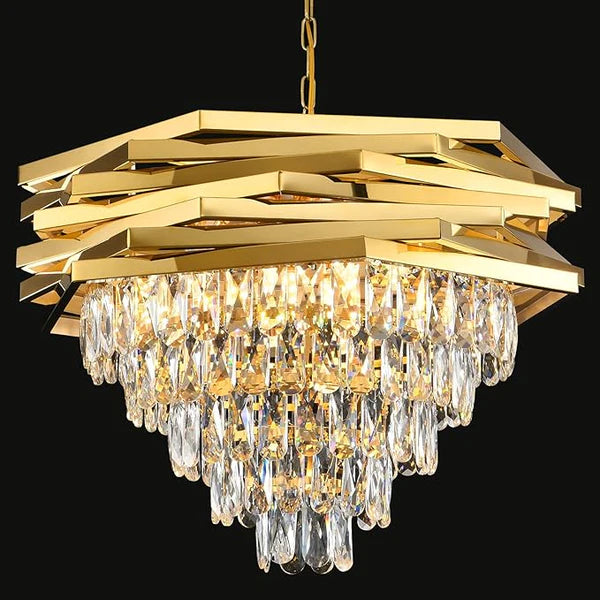 GOLD CRYSTAL CHANDELIER