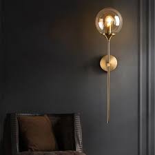 GLASS GLOBE WALL SCONCE