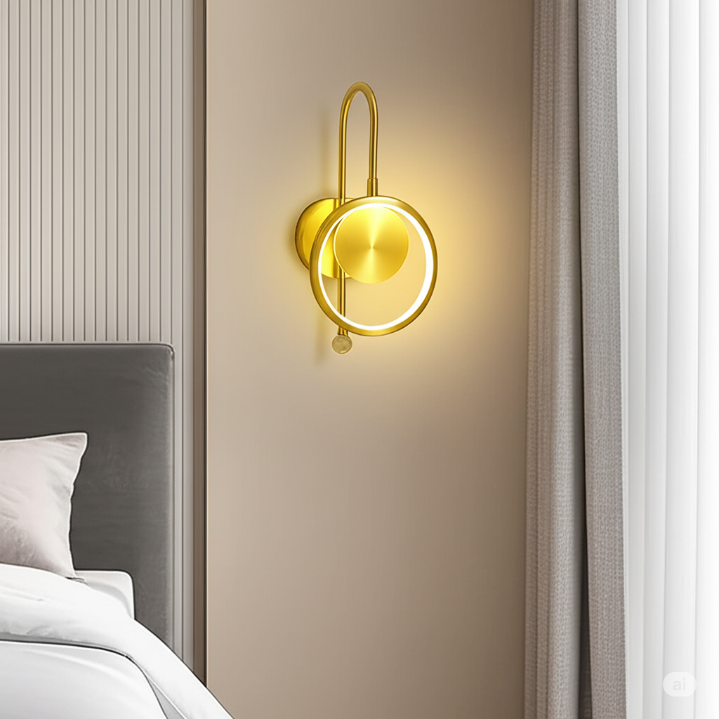 GOLDEN RING WALL LIGHT