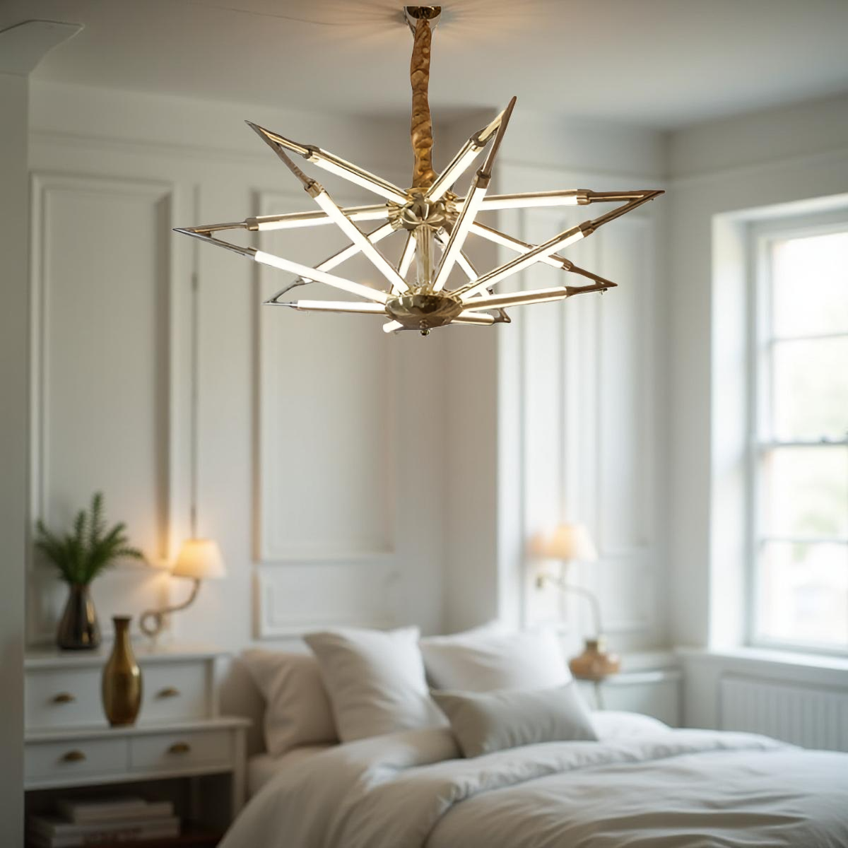 ELEGANT STAR GLOW CEILING CHANDELIER