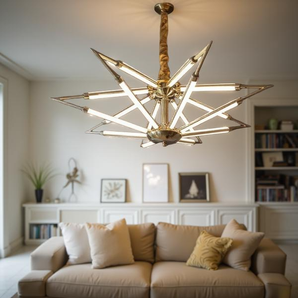 ELEGANT STAR GLOW CEILING CHANDELIER