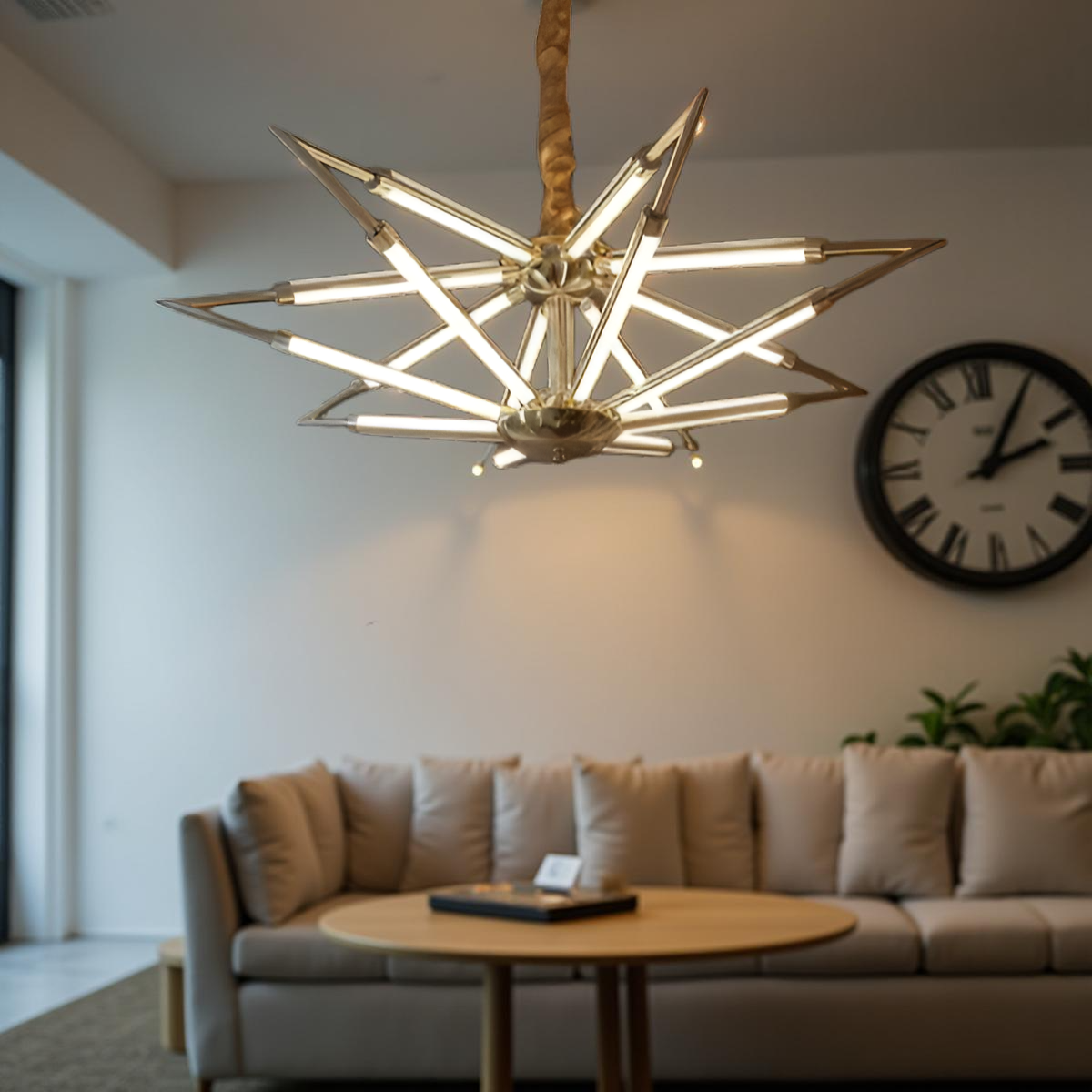 ELEGANT STAR GLOW CEILING CHANDELIER