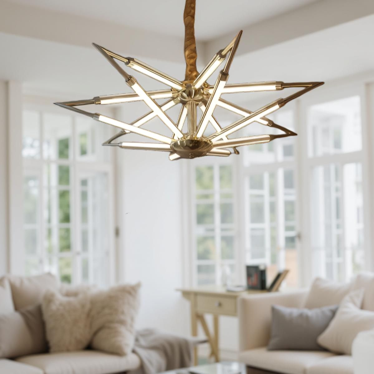 ELEGANT STAR GLOW CEILING CHANDELIER