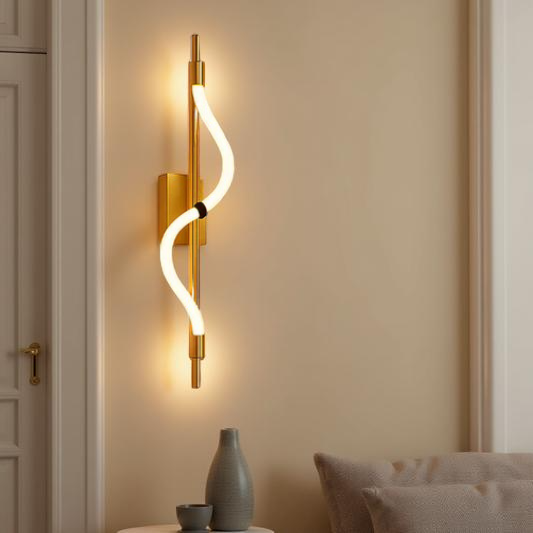 GOLDEN CURVE BEDSIDE WALL LIGHT