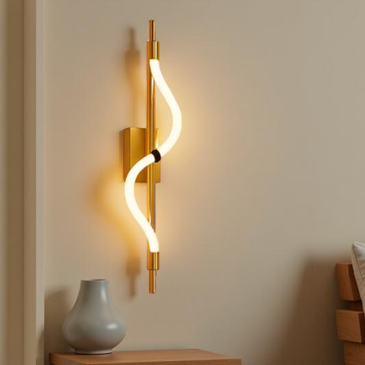 GOLDEN CURVE BEDSIDE WALL LIGHT