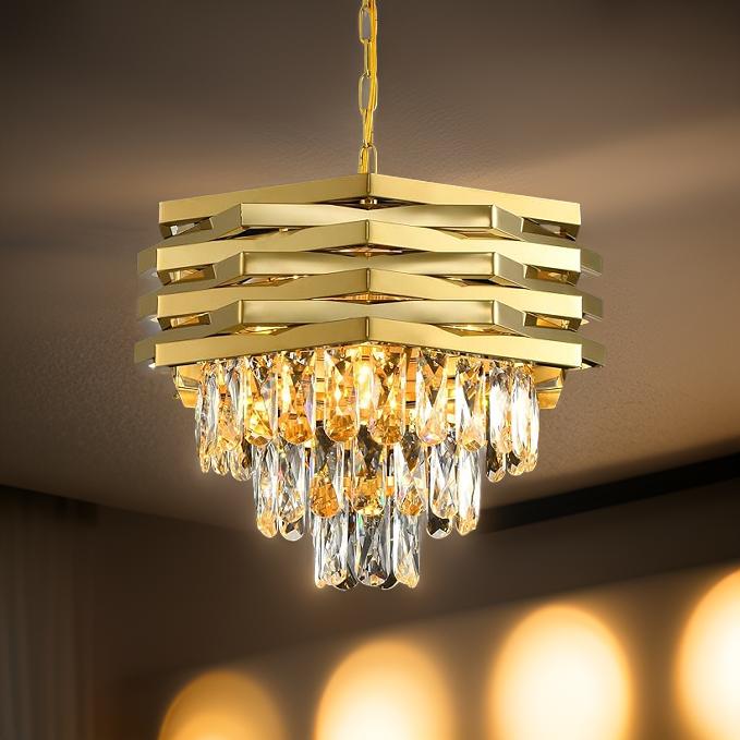 GOLD CRYSTAL CHANDELIER