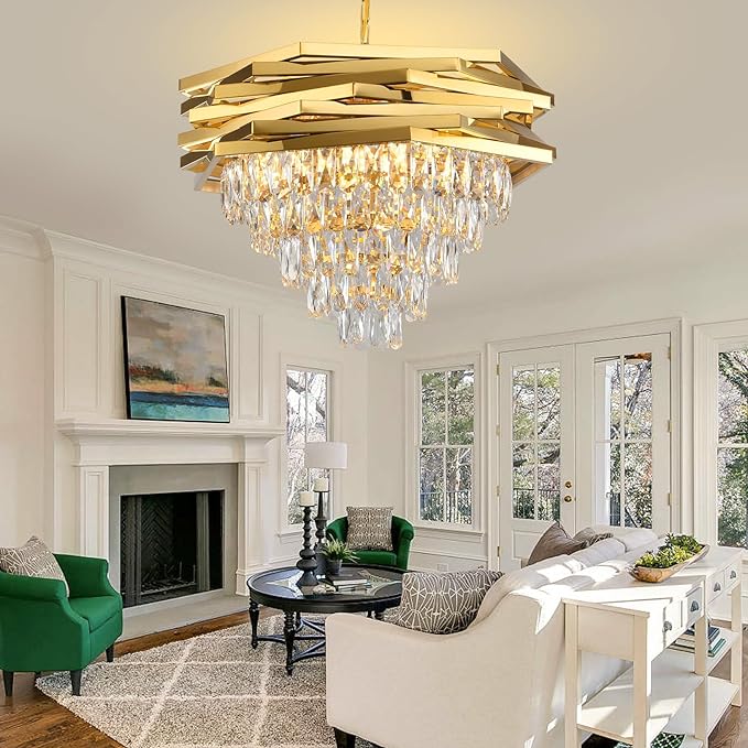 GOLD CRYSTAL CHANDELIER