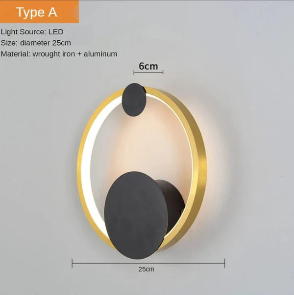 GOLD RING WALL LIGHT