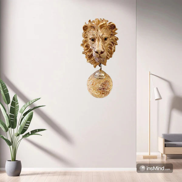 LION HEAD WALL LAMP