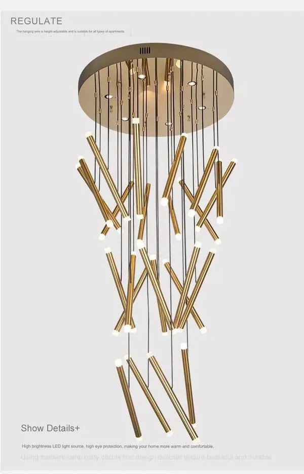 LED STAIRCASE CHANDELIER