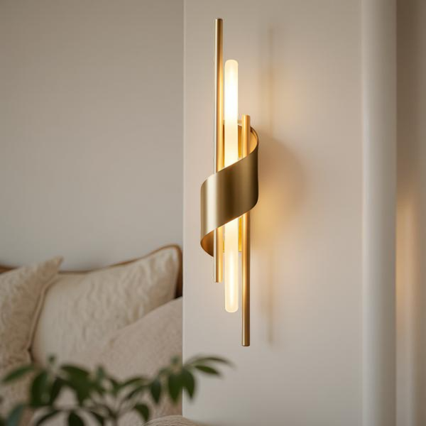 GOLDEN TWIST GLOW WALL LIGHT